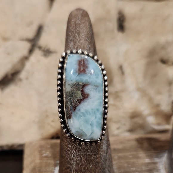 Larimar ring set in Silver - Picture 2 of 5